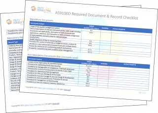 AS9100D Required Documents and Records Checklist