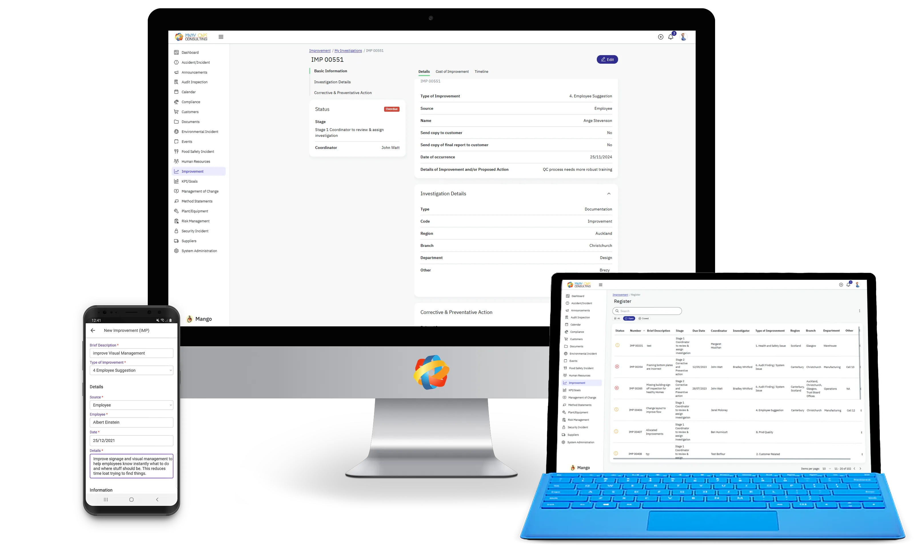 Mango Improvements, Non Conformances and customer complaints Mango Improvements